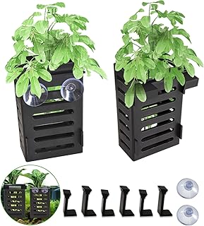 Kingsi support pour plantes d'aquarium à suspendre avec crochets en 3 tailles pot
