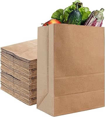 50pcs sacs en papier kraft brun petits sacs pour l'emballage du déjeuner
