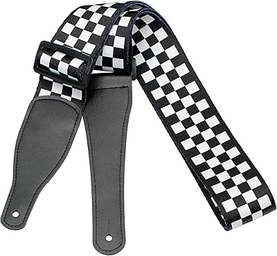 Sangle de guitare brodée, sangle de guitare réglable, sangle en coton pour basse