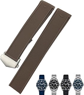 Bracelet de montre en caoutchouc de silicone davamin 20 mm 22 bracelet