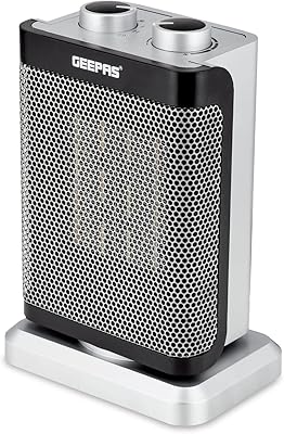 Chauffage électrique portable geepas en céramique petit radiateur soufflant btc pour bureaux