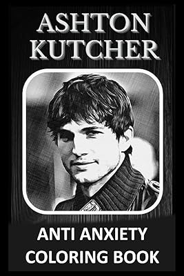 Livre de coloriage anti-anxiété : images d'ashton kutcher pour éliminer le stress