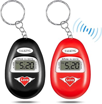 Montre parlante porte-clés pour personnes aveugles, mini réveil numérique pour enfants et personnes