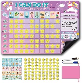 Tableau de récompense magnétique moon min pour enfants, tableau de récompense pour bon