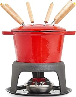 Service à fondue the white shop avec 6 fourchettes adapté au fromage, au
