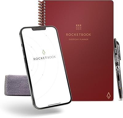 Agenda quotidien réutilisable rocketbook - quotidien, hebdomadaire et mensuel avec stylo pilote et chiffon en microfibre inclus couverture bordeaux, format exécutif. Diaytar Sénégal : Des milliers de produits à portée de clic, livrés chez vous
