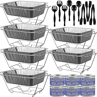 Ensemble d'assiettes pour buffet, demi-taille, fournitures de service jetables - paquet de 6