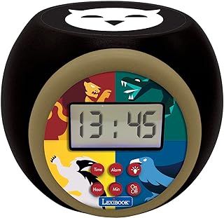 Lexibook harry potter réveil projecteur avec fonction snooze, veilleuse, écran lcd, fonctionne