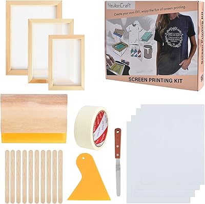 Le kit de démarrage de sérigraphie julion craft de 21 pièces comprend 3