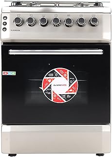 Cuisinière à gaz olsenmark, noir/argent \"garantie du fabricant minimum de 1 an\"""