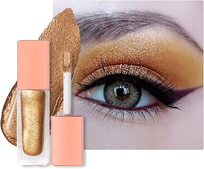 Fard à paupières liquide pailleté olac metallic, fard à paupières bronze, base d'eau