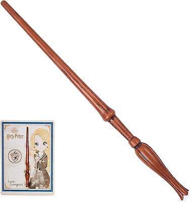 Wizarding world harry potter luna lovegood baguette, 12" avec carte de sort à