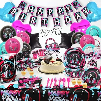 Les décorations de fête d'anniversaire sur le thème de la musique peuvent accueillir