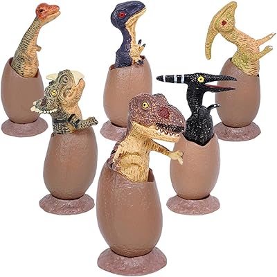 6 pièces de jouets modèles de dinosaures pour enfants, jouet d'incubation d'œufs