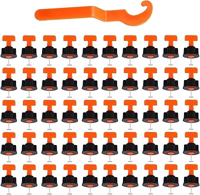 Ensemble de 50 systèmes de nivellement de carrelage réutilisables, entretoises de nivellement