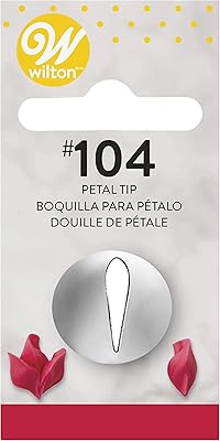 Pointe de décoration en pétales ondulés wilton, n° 104, argent, osfa
