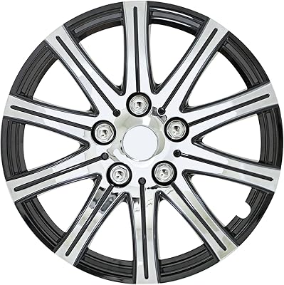 Enjoliveurs universels pilot automotive wh528-15se-bx, 15 pouces, argent et noir - lot