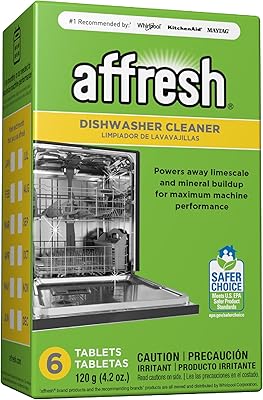 Détergent pour lave-vaisselle afresh w10549851, composé de 6 pastilles de nettoyage pour tous