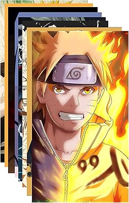 Affiche murale en papier naruto multicolore imprimée taille l
