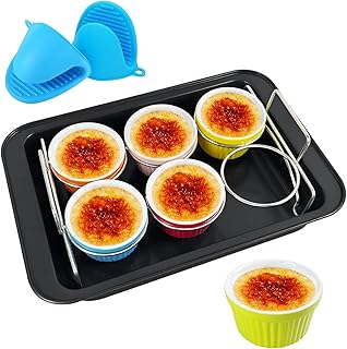 Kit de préparation de crème brûlée, plateau de cuisson inférieur pour ramequins