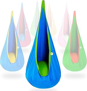 Balançoire autry pour enfants en coton pour intérieur et extérieur (bleu)