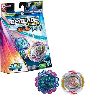 Beyblade quad-strike gambit dragon d8 et combus achilles a8 de burst, double pack