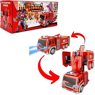 Jouet transformateur robot pompier fito, mode camion et mode robot, jouet robot