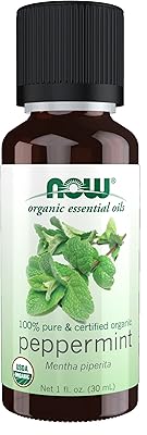 Huile de menthe poivrée biologique now solutions, 1 oz
