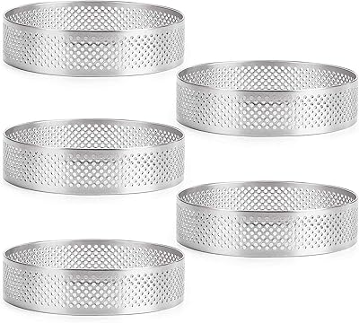 Cercles à tarte ronds en acier de 10 cm cercles perforés pour la cuisson