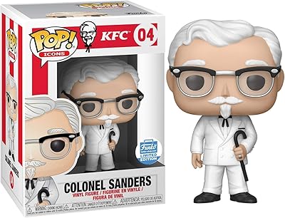 Funko pop! icônes : kfc - colonel sanders avec bâton (exclusivité funko shop)