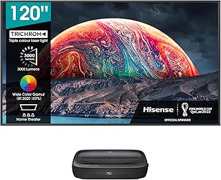 Projecteur laser trichrome hisense 100 pouces 120l9, tv laser 4k, uhd & hdr