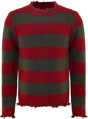 Pull freddy krueger pour hommes adultes tricoté à rayures de qualité supérieure cauchemar