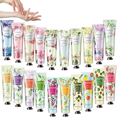 Chpbolly lot de 20 crèmes pour les mains coffret cadeau pour mains sèches