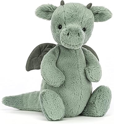 Peluche dragon bashful jellycat, taille m, 30 cm