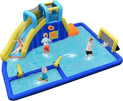 Toboggan aquatique gonflable bontique pour enfants parc géant 6 en 1