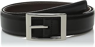 Ceinture réversible en cuir aniline torino, noir à marron