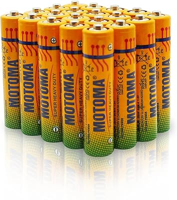 Pile motoma shdy-r03p-4s aaa au chlorure de zinc 1,5 v (paquet de 20)