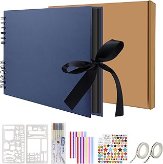 Album photo scrapbook urbazaar avec page noire 12" x 8" couverture