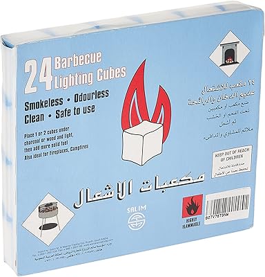Cubes d'éclairage pour barbecue salimal 24 pièces