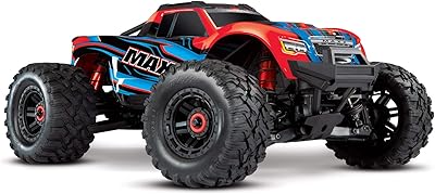 Camion monster max traxxas 1/10 rtr 4wd sans balais (rouge)-89076-4