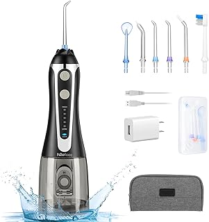 Irrigateur oral sans fil rechargeable h2ofloss avec 5 positions réglables (300 ml)