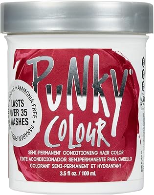 Teinture capillaire hydratante semi-permanente punky cherry on top, végétalienne, sans pp ni parabène