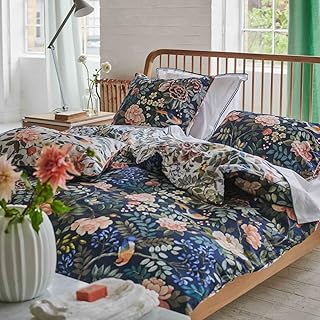 Housse de couette imprimée designer guild en satin de coton, porcelaine de chine