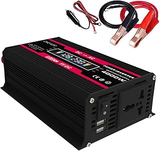 Onduleur à onde sinusoïdale modifiée 4000 w avec affichage led 300