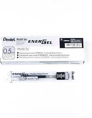 Cartouche de recharge pentel energel à pointe d'aiguille de 0,5 mm, boîte