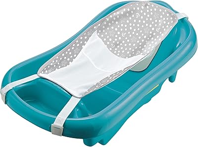 Baignoire pour nouveau-né the first years avec support rembourré, 1 pièce, bleu