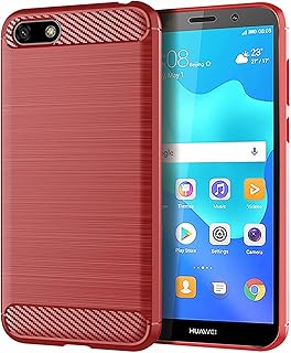 Coque huawei y5 lite (2018) en fibre de carbone brossée, motif à texture