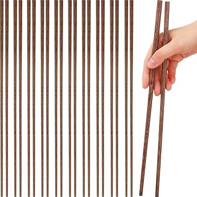 10 paires de baguettes en bois extra longues, baguettes à nouilles, baguettes chaudes