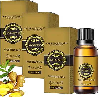 (30ml x 3pcs)huile essentielle de gingembre en grande bouteille, huile de gingembre pour le drainage du ventre, huile de massage pour le ventre, liquide de massage à l'huile de gingembre (gingembre 30ml 3pcs). Diaytar Sénégal : Des produits pour toute la famille à prix cassés