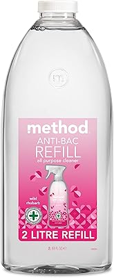 Recharge de nettoyant tout usage antibactérien method, rhubarbe sauvage, 2 litres